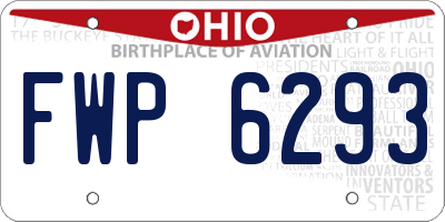 OH license plate FWP6293