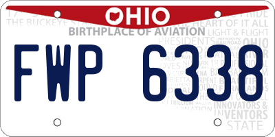 OH license plate FWP6338