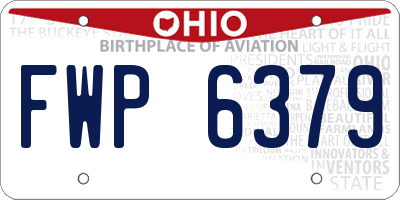 OH license plate FWP6379