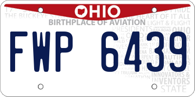 OH license plate FWP6439