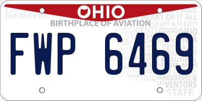 OH license plate FWP6469