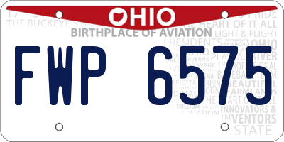 OH license plate FWP6575