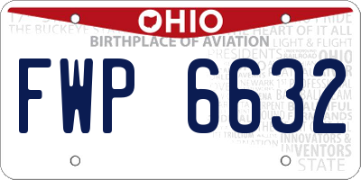 OH license plate FWP6632