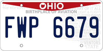OH license plate FWP6679