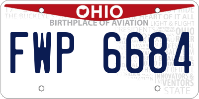 OH license plate FWP6684
