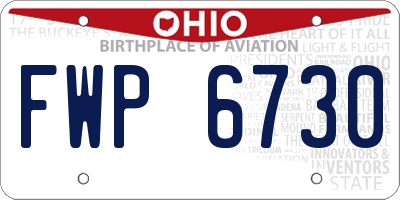 OH license plate FWP6730