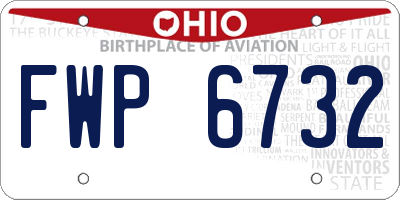 OH license plate FWP6732