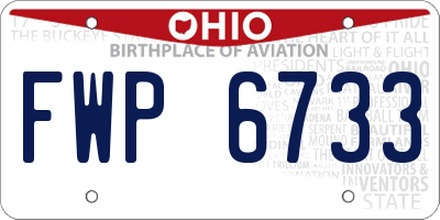 OH license plate FWP6733