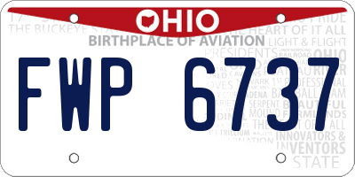 OH license plate FWP6737