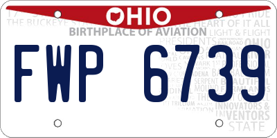 OH license plate FWP6739