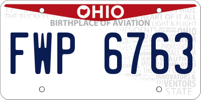OH license plate FWP6763