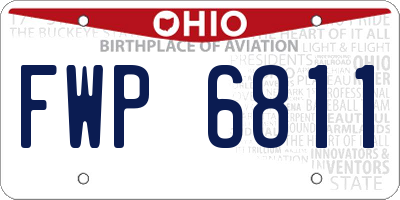 OH license plate FWP6811