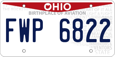 OH license plate FWP6822