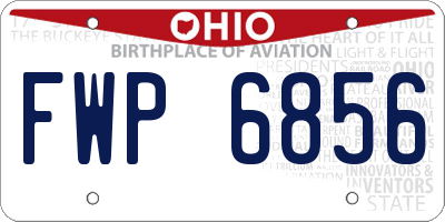 OH license plate FWP6856