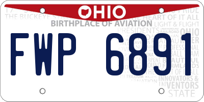 OH license plate FWP6891