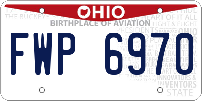 OH license plate FWP6970