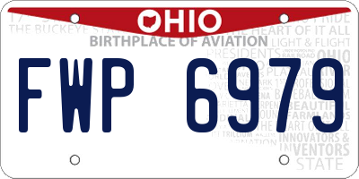 OH license plate FWP6979