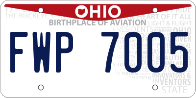 OH license plate FWP7005