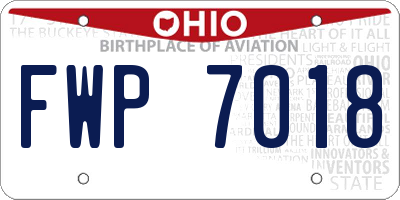 OH license plate FWP7018