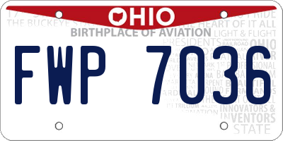 OH license plate FWP7036