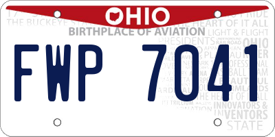 OH license plate FWP7041
