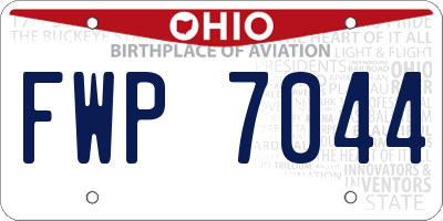 OH license plate FWP7044