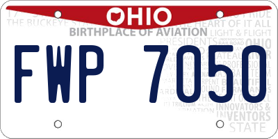 OH license plate FWP7050