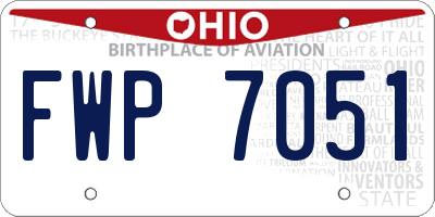 OH license plate FWP7051