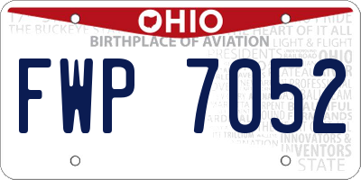 OH license plate FWP7052