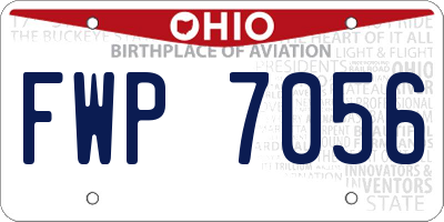 OH license plate FWP7056