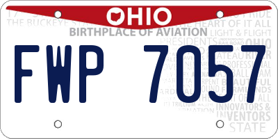OH license plate FWP7057