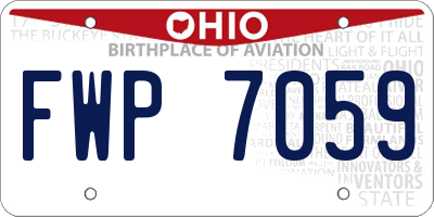 OH license plate FWP7059