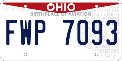 OH license plate FWP7093