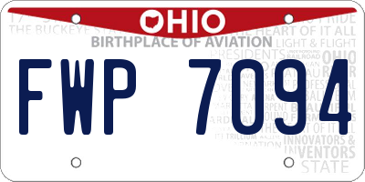 OH license plate FWP7094