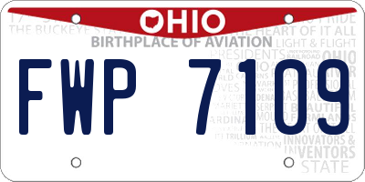 OH license plate FWP7109