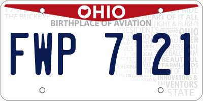 OH license plate FWP7121