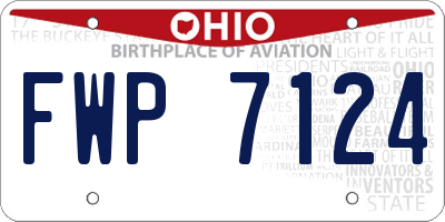 OH license plate FWP7124