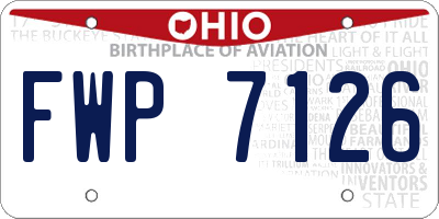 OH license plate FWP7126