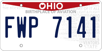 OH license plate FWP7141