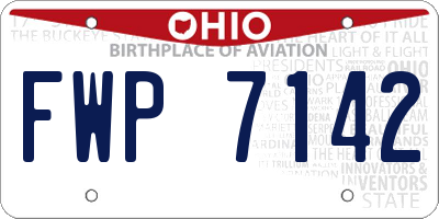 OH license plate FWP7142