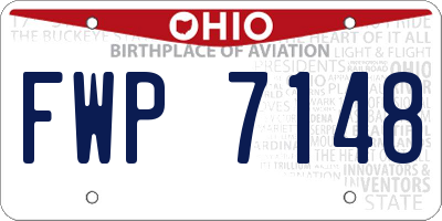 OH license plate FWP7148
