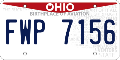 OH license plate FWP7156