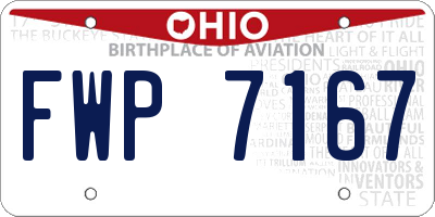 OH license plate FWP7167