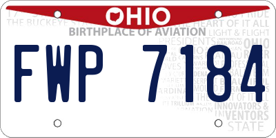 OH license plate FWP7184