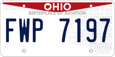 OH license plate FWP7197