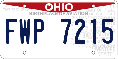 OH license plate FWP7215