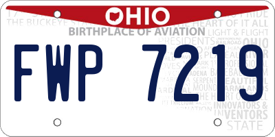 OH license plate FWP7219