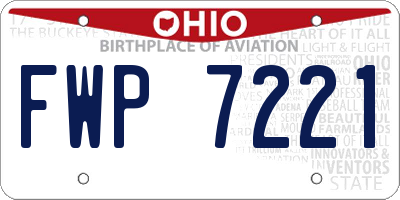 OH license plate FWP7221