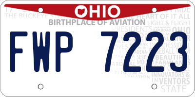 OH license plate FWP7223