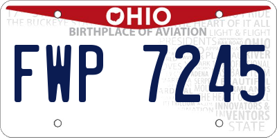 OH license plate FWP7245